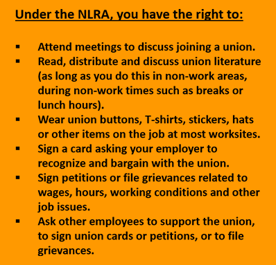 forming a union is a right whether the law recognizes it or not #union